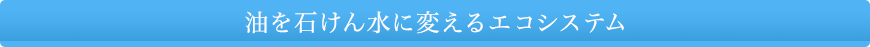 油を石けん水に変えるエコシステム